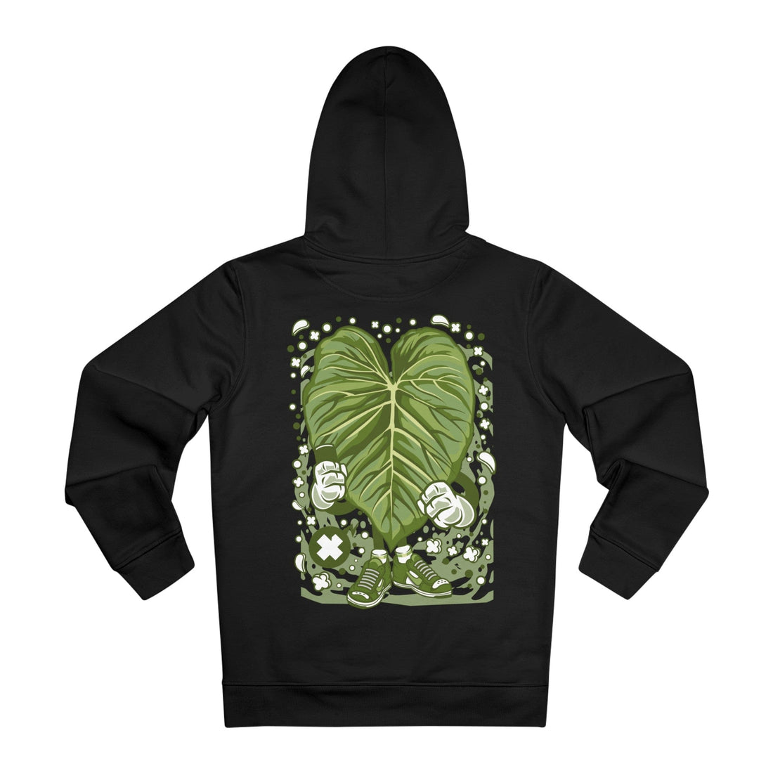 Printify Hoodie Black / 2XL Philodendron Majestic - Cartoon Plants - Hoodie - Back Design