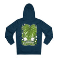 Printify Hoodie French Navy / S Philodendron Mamei - Cartoon Plants - Hoodie - Back Design