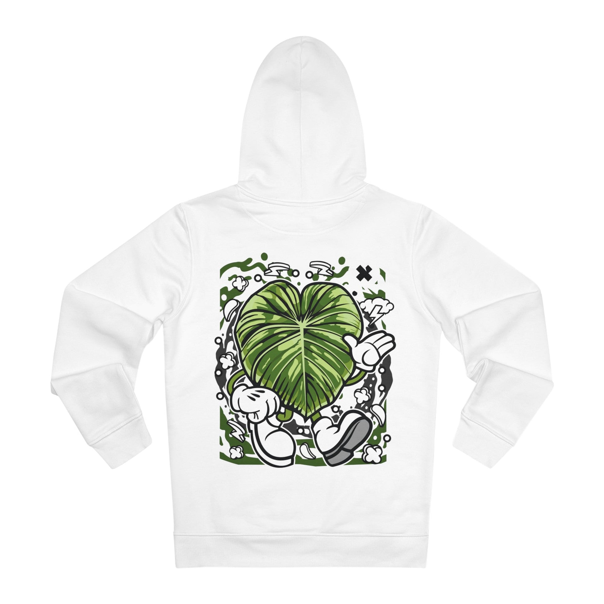 Printify Hoodie White / S Philodendron Mcdowell - Cartoon Plants - Hoodie - Back Design