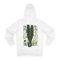 Printify Hoodie White / S Philodendron Melanochrysum - Cartoon Plants - Hoodie - Back Design