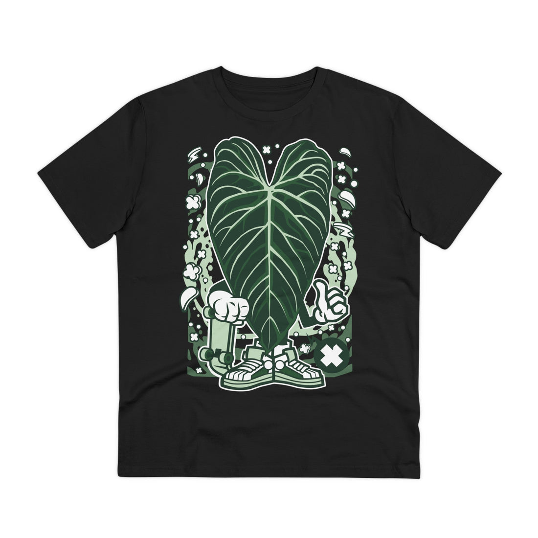 Printify T-Shirt Black / 2XS Philodendron Splendid - Cartoon Plants - Front Design