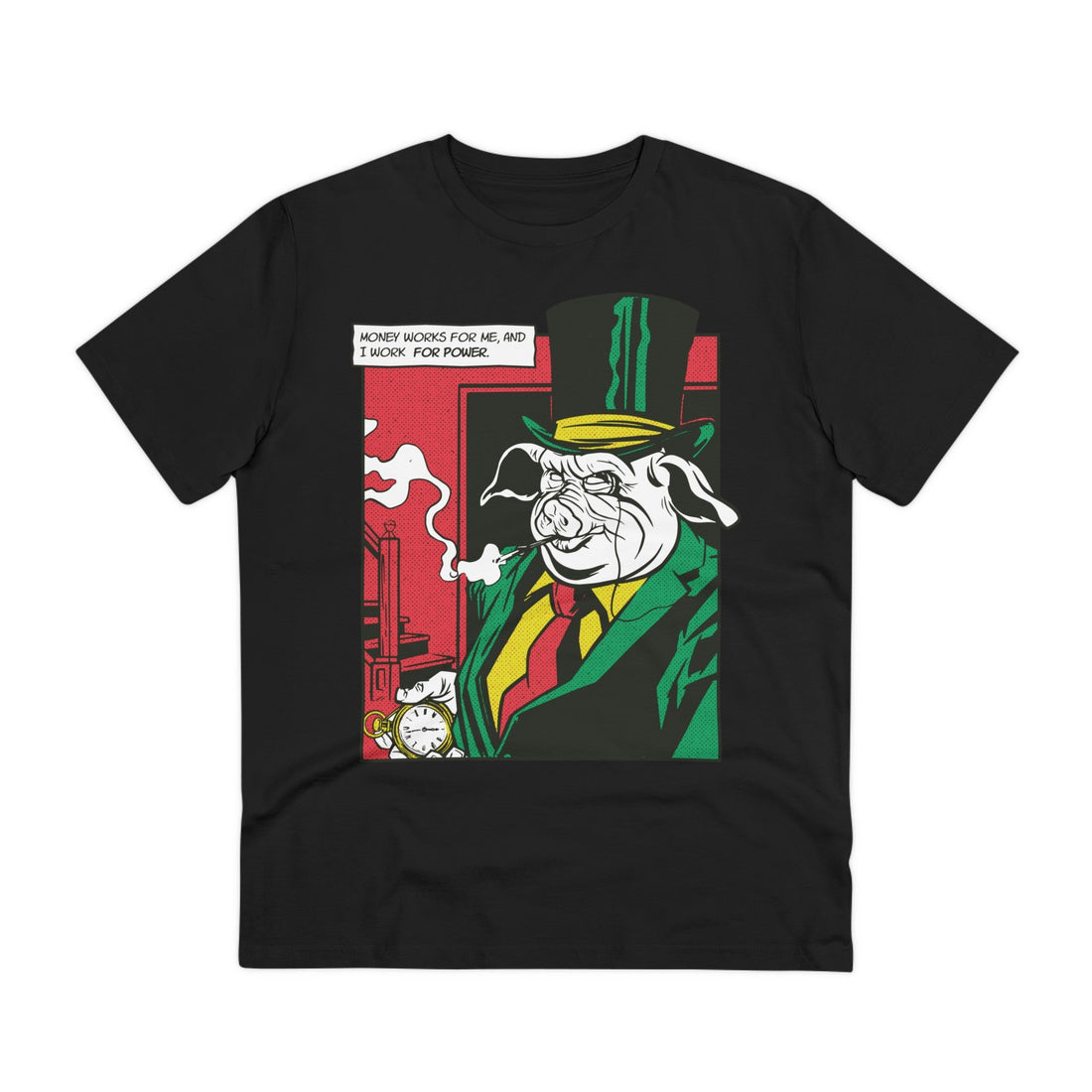 Printify T-Shirt Black / 2XS Pig Mafia Boss - Comic Mafia - Front Design