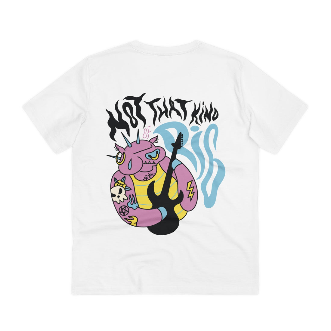Printify T-Shirt White / 2XS Pig not that kind Big - Punk Animals - Back Design