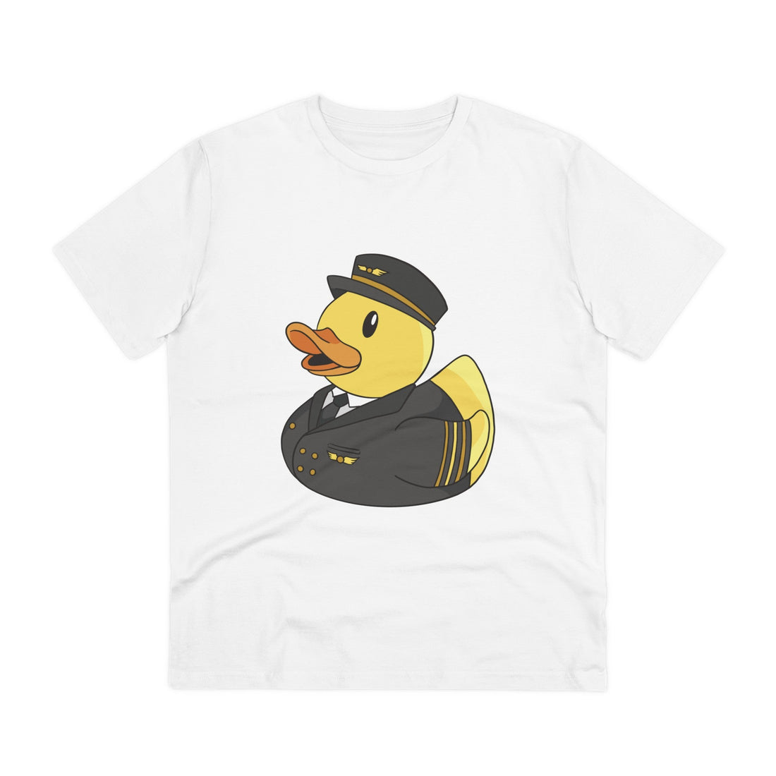 Printify T-Shirt White / XS Pilot - Rubber Duck - Front Design