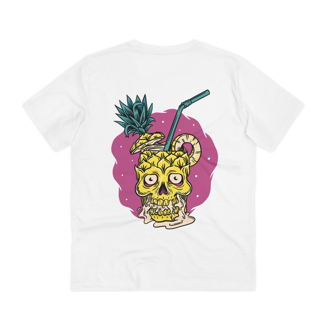 Printify T-Shirt White / 2XS Pineapple Skull Summer Afterlife - Summer Skulls - Back Design