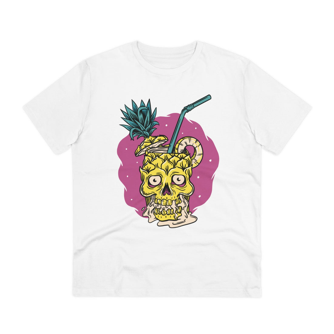 Printify T-Shirt White / 2XS Pineapple Skull Summer Afterlife - Summer Skulls - Front Design