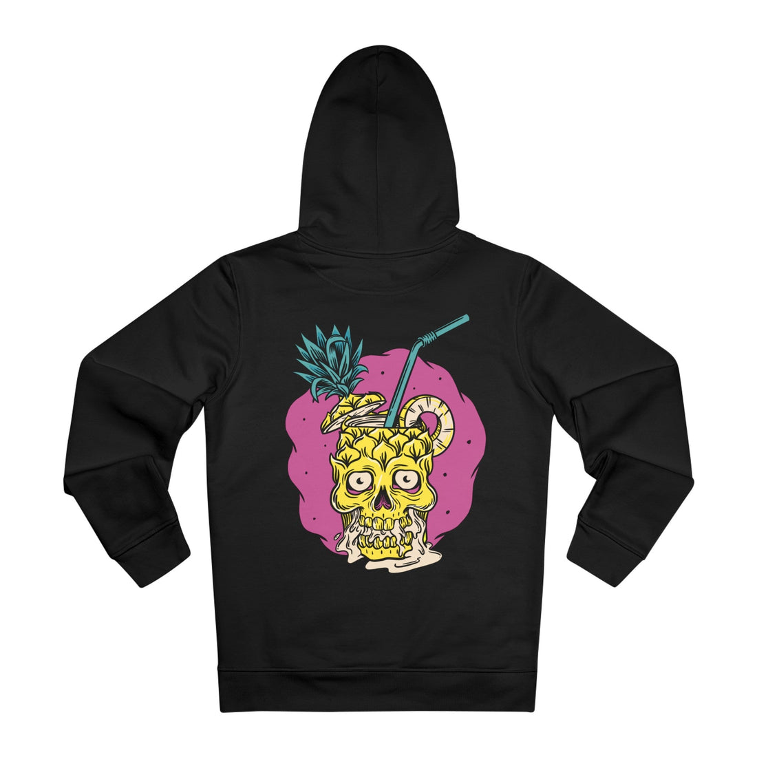 Printify Hoodie Black / M Pineapple Skull Summer Afterlife - Summer Skulls - Hoodie - Back Design