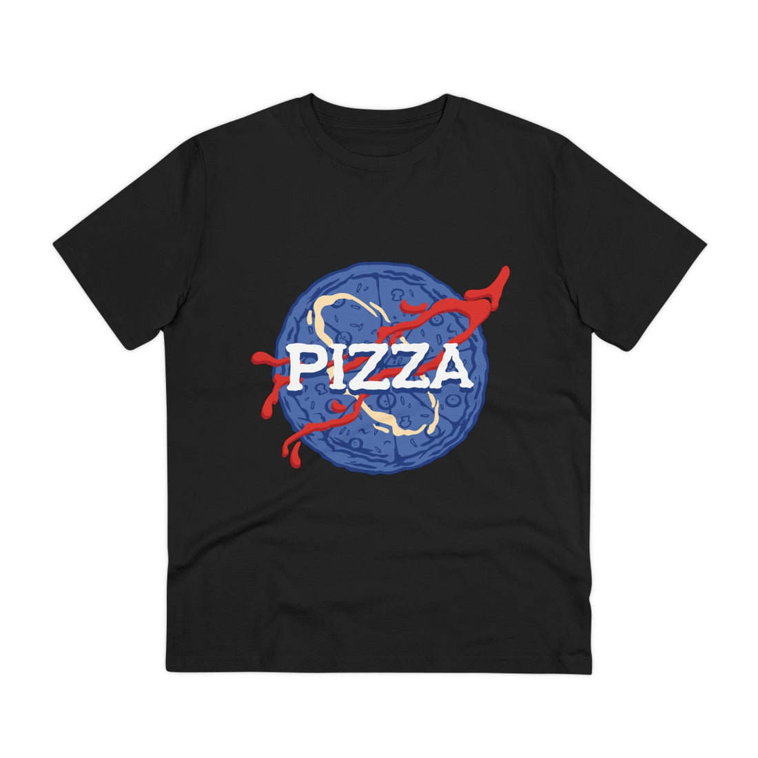 Printify T-Shirt Black / 2XS Pizza Astro - Film Parodie - Front Design