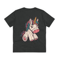 Printify T-Shirt Dark Heather Grey / 2XS Plushy Unicorn - Unicorn World - Back Design
