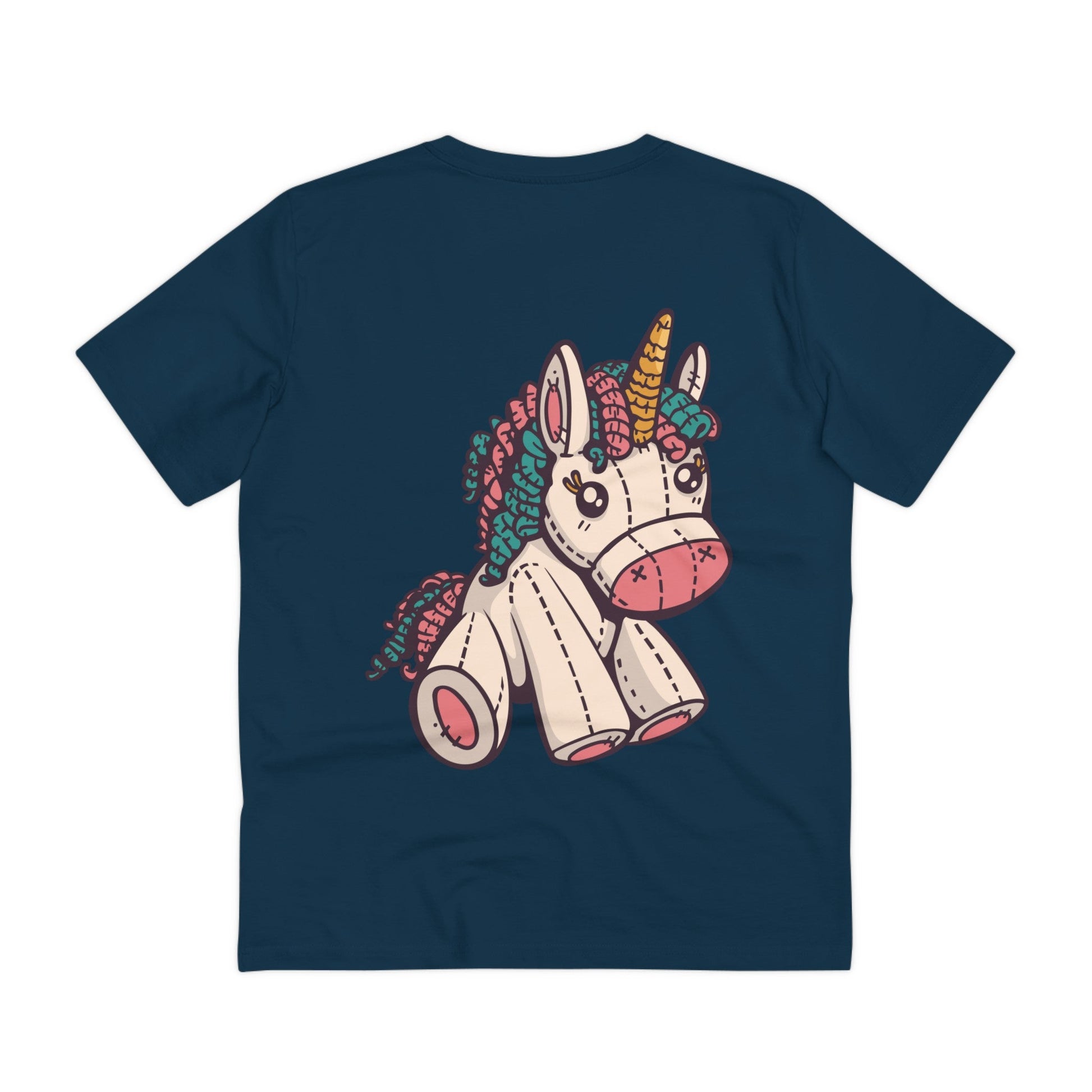 Printify T-Shirt French Navy / 2XS Plushy Unicorn - Unicorn World - Back Design