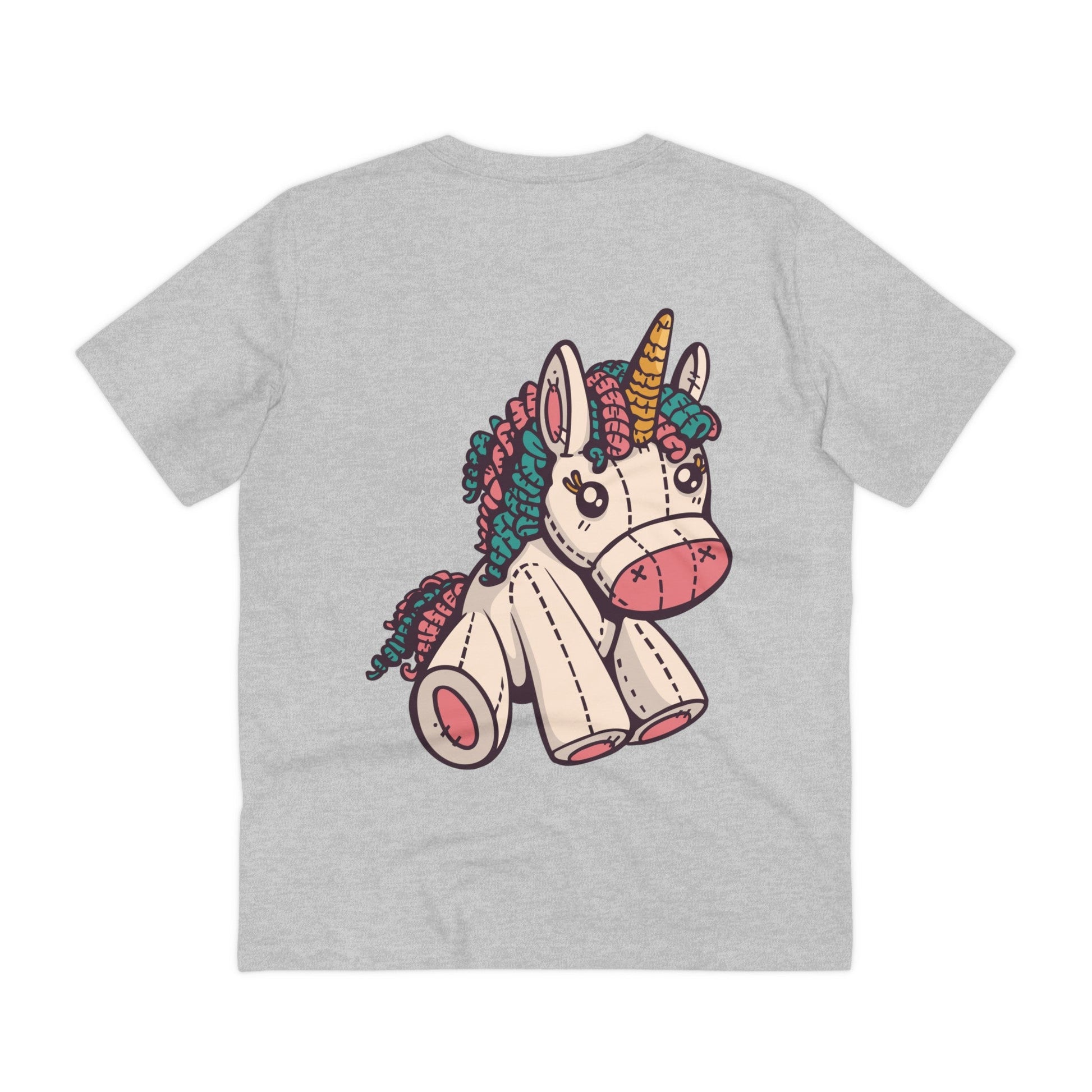 Printify T-Shirt Heather Grey / 2XS Plushy Unicorn - Unicorn World - Back Design