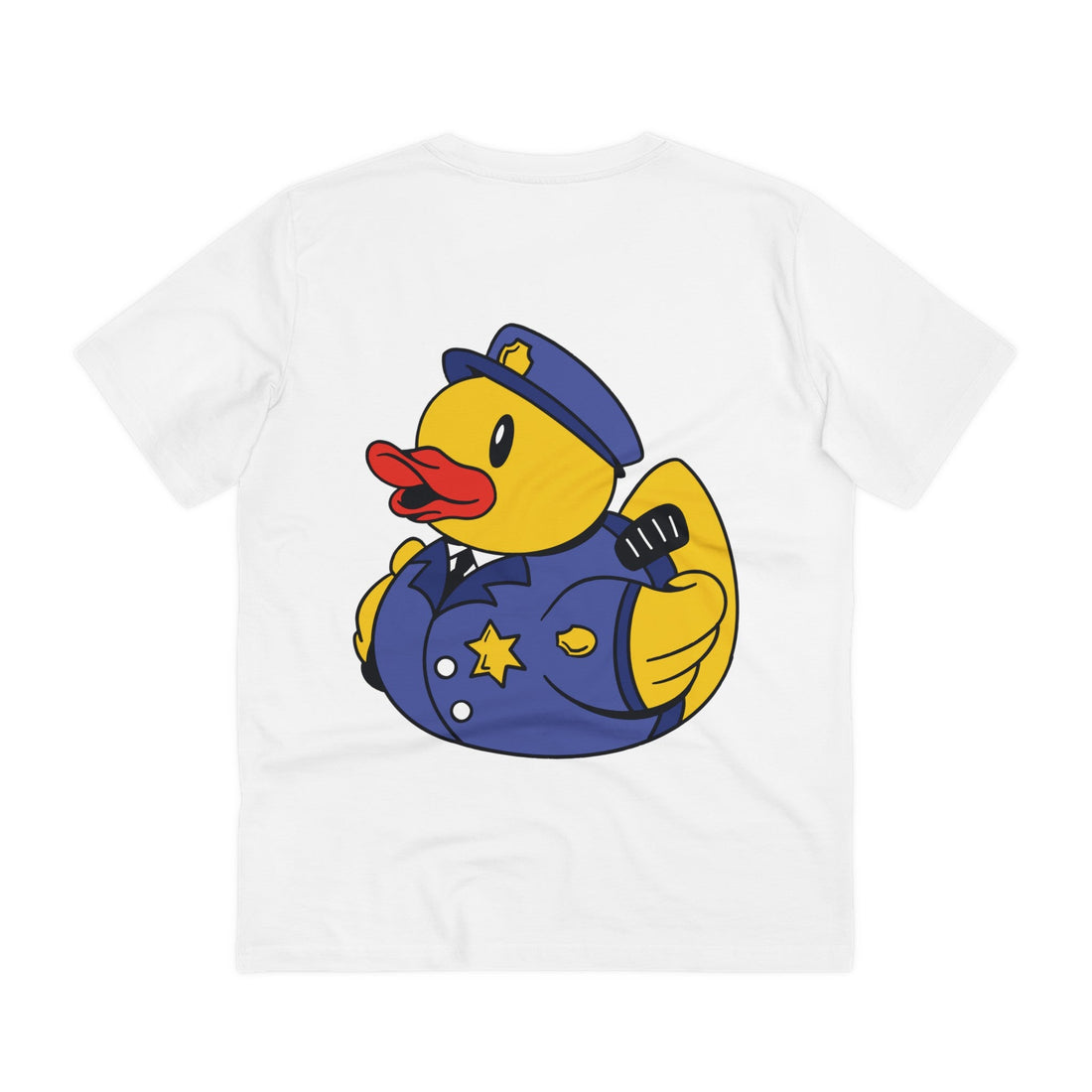 Printify T-Shirt White / 2XS Police - Rubber Duck - Back Design