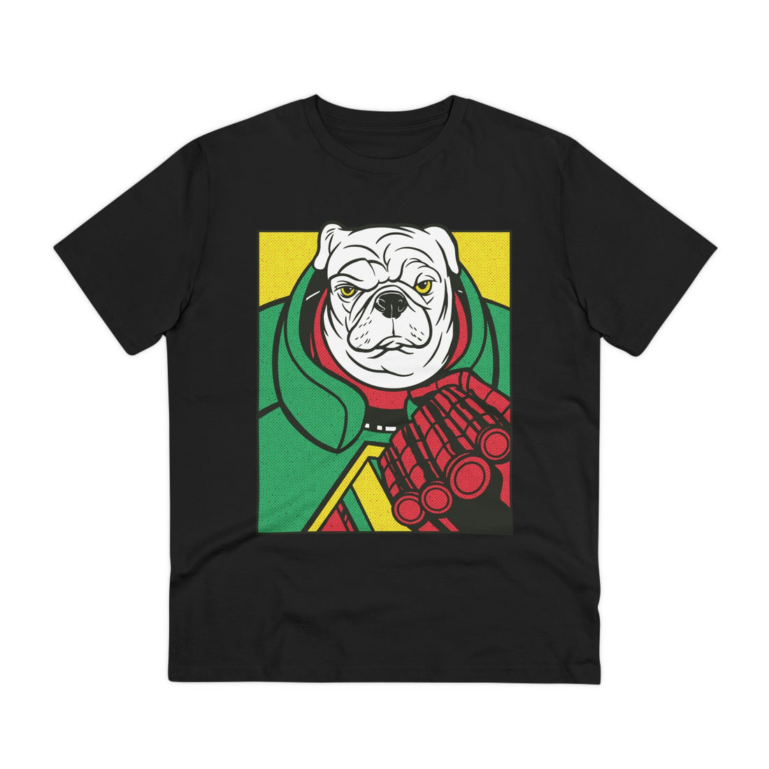 Printify T-Shirt Black / 2XS Pug Angry Dog - Comic Mafia - Front Design