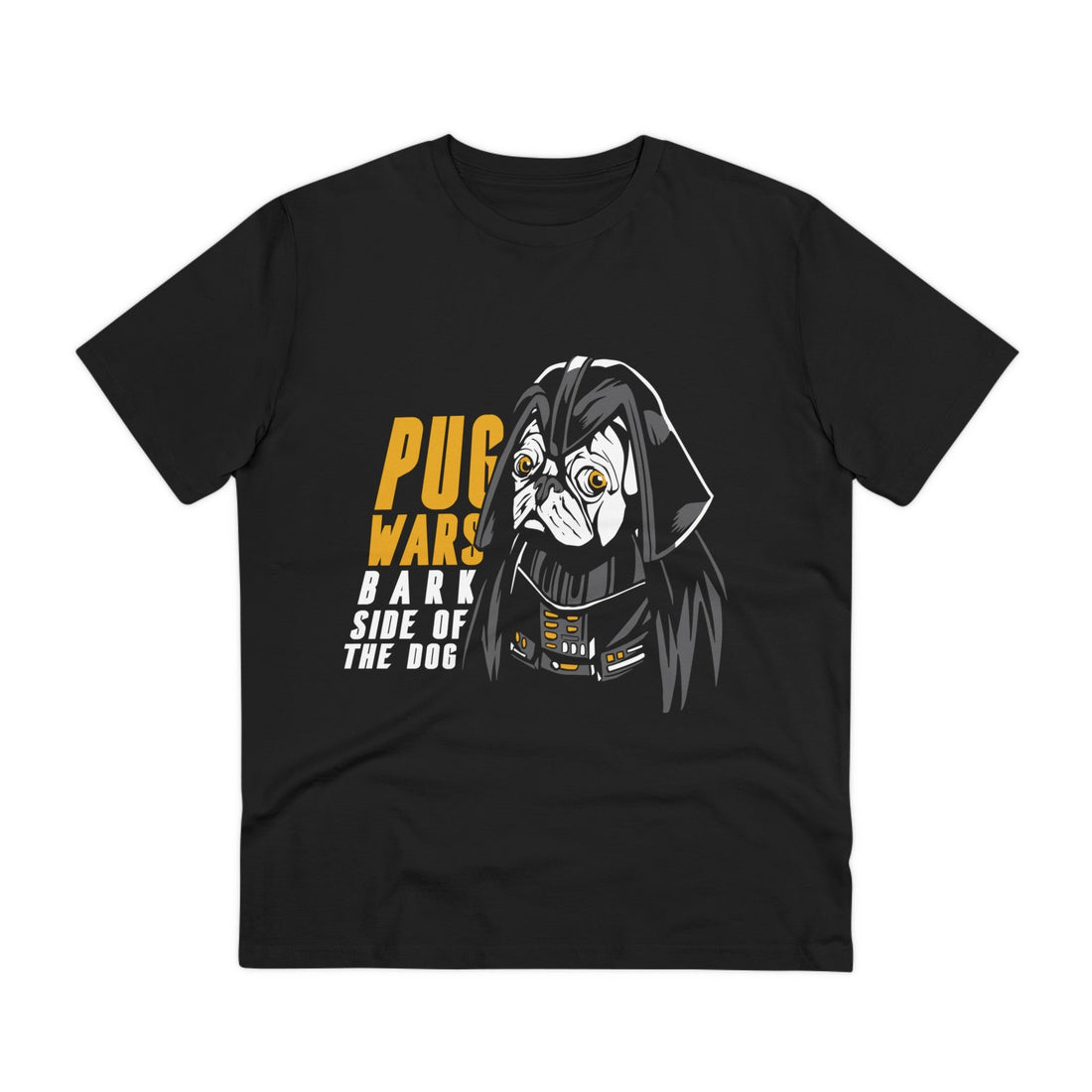 Printify T-Shirt Black / 2XS Pug Wars bark side of the dog - Film Parodie - Front Design
