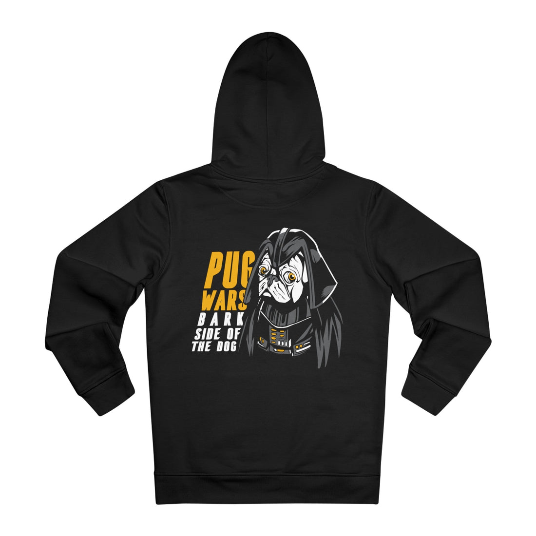 Printify Hoodie Black / M Pug Wars bark side of the dog - Film Parodie - Hoodie - Back Design