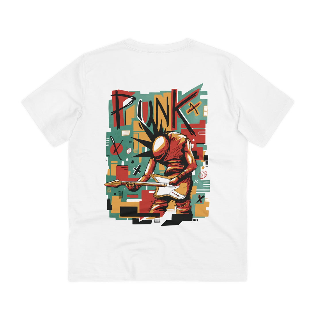 Printify T-Shirt White / 2XS Punk - Abstract Music - Back Design