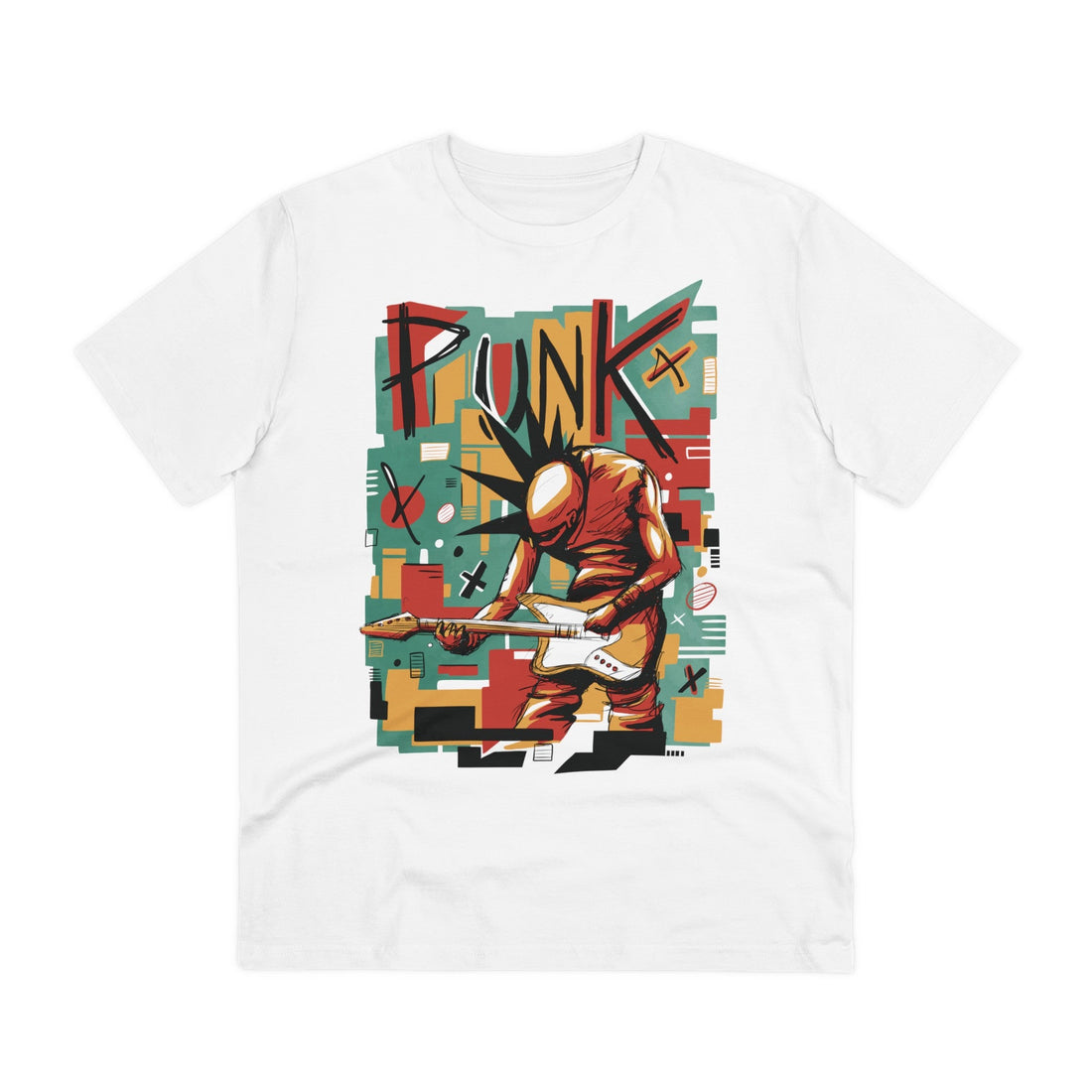 Printify T-Shirt White / 2XS Punk - Abstract Music - Front Design