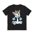 Printify T-Shirt Black / 2XS Punk Einhorn - Unicorn World - Back Design