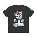 Printify T-Shirt Dark Heather Grey / 2XS Punk Einhorn - Unicorn World - Back Design