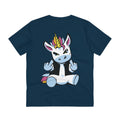 Printify T-Shirt French Navy / 2XS Punk Einhorn - Unicorn World - Back Design