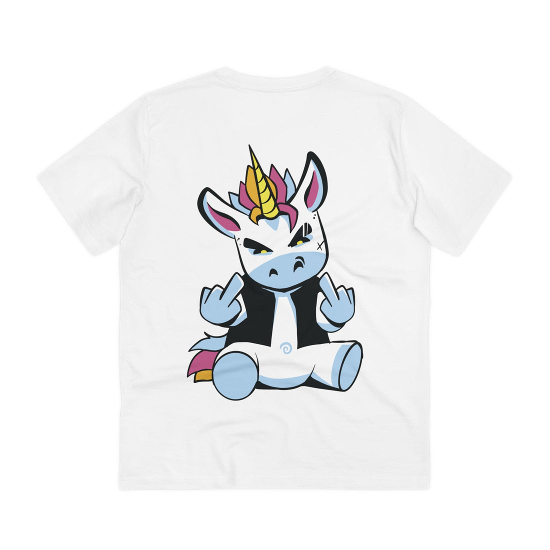 Printify T-Shirt White / 2XS Punk Einhorn - Unicorn World - Back Design