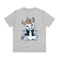 Printify T-Shirt Heather Grey / 2XS Punk Einhorn - Unicorn World - Front Design
