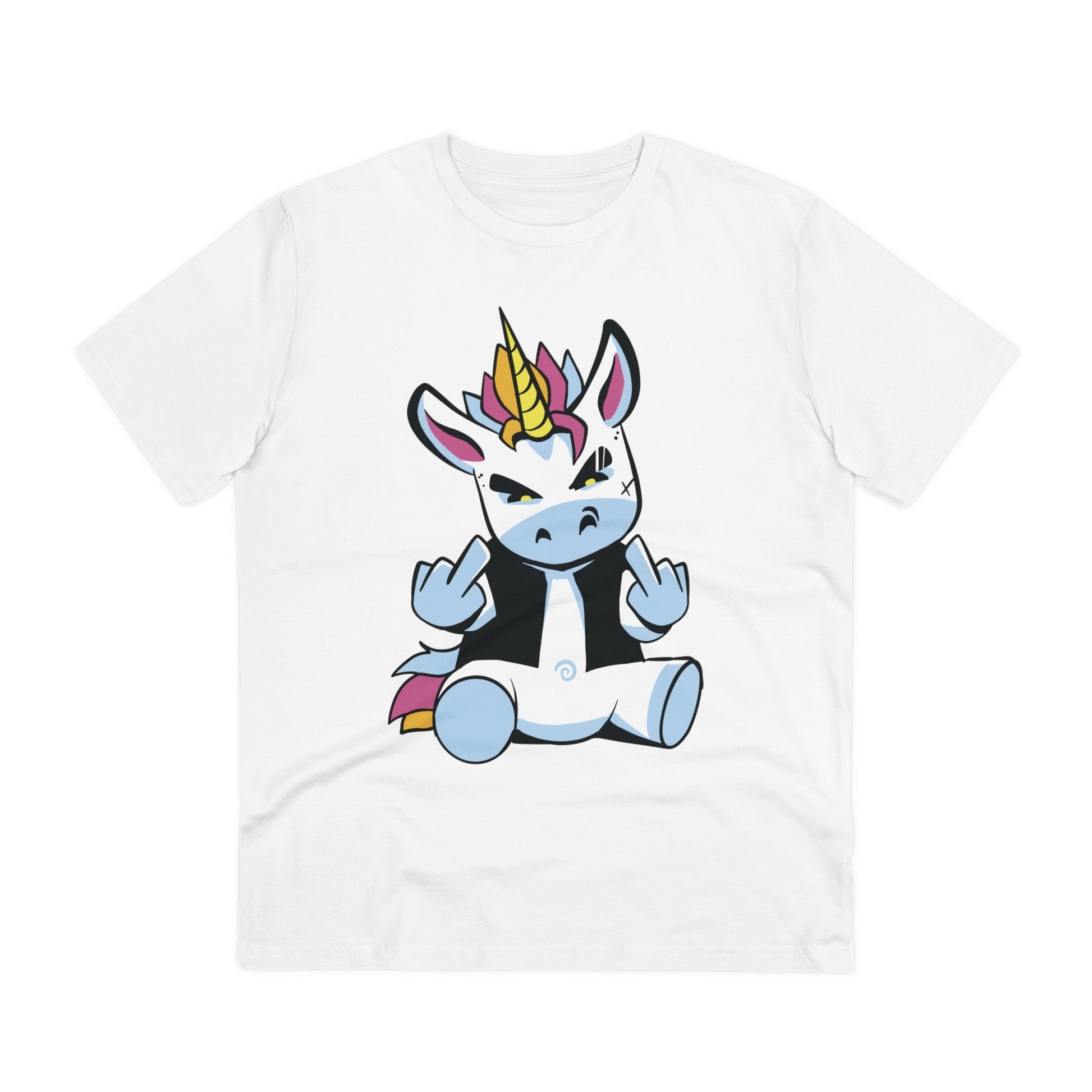 Printify T-Shirt White / 2XS Punk Einhorn - Unicorn World - Front Design