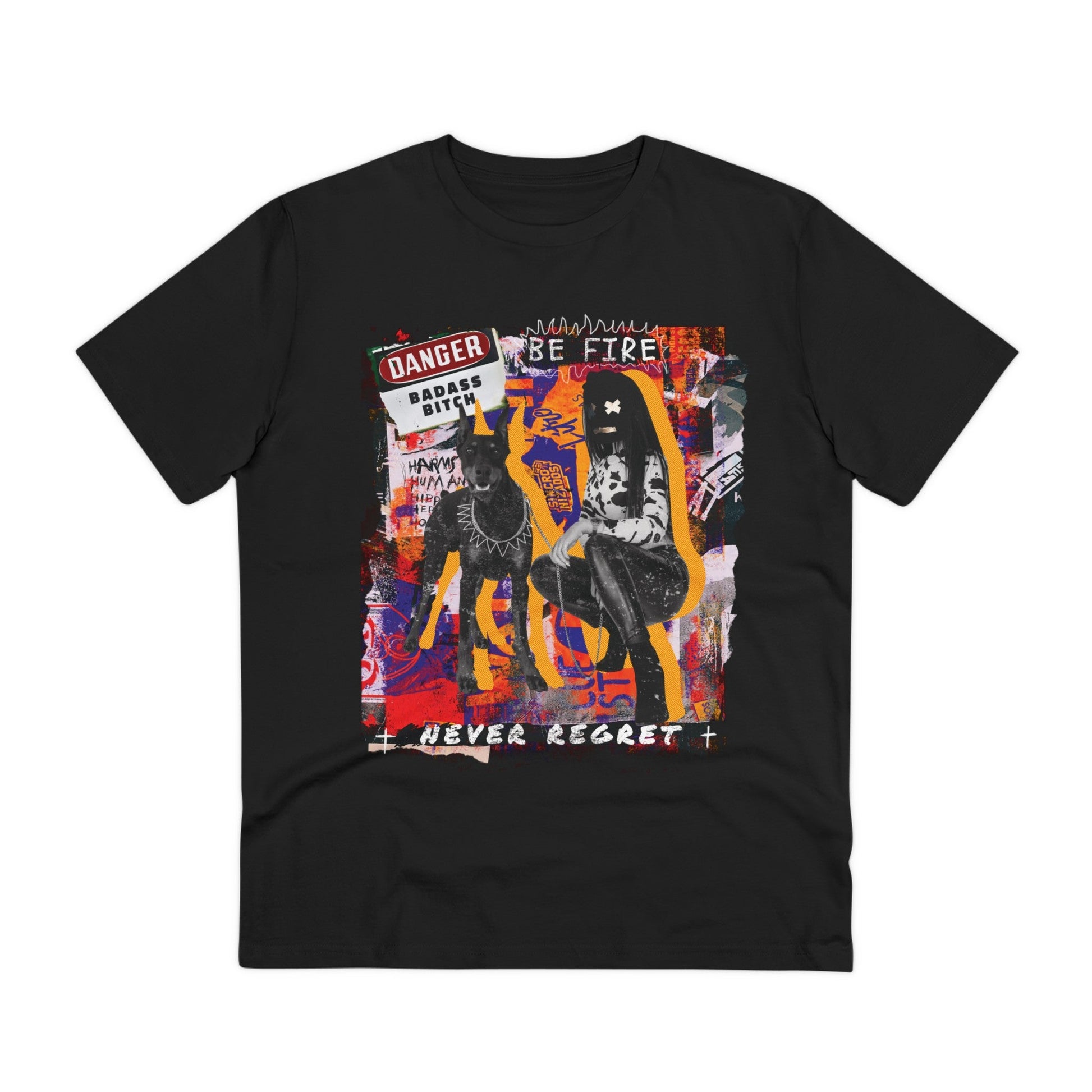 Printify T-Shirt Black / 2XS Punk Fire - Streetwear - King Breaker - Front Design
