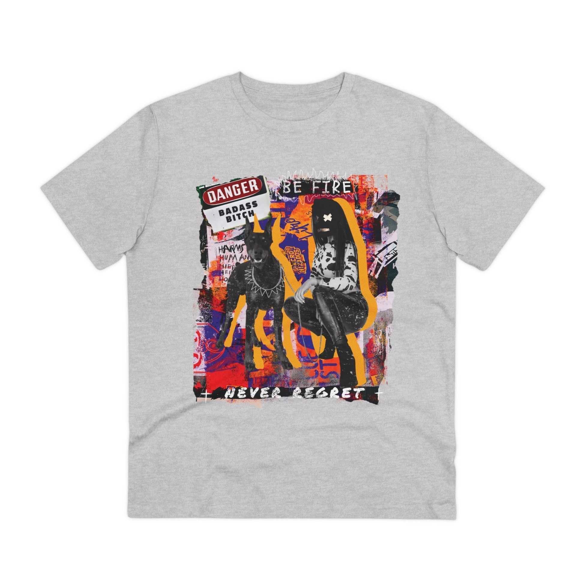 Printify T-Shirt Heather Grey / 2XS Punk Fire - Streetwear - King Breaker - Front Design