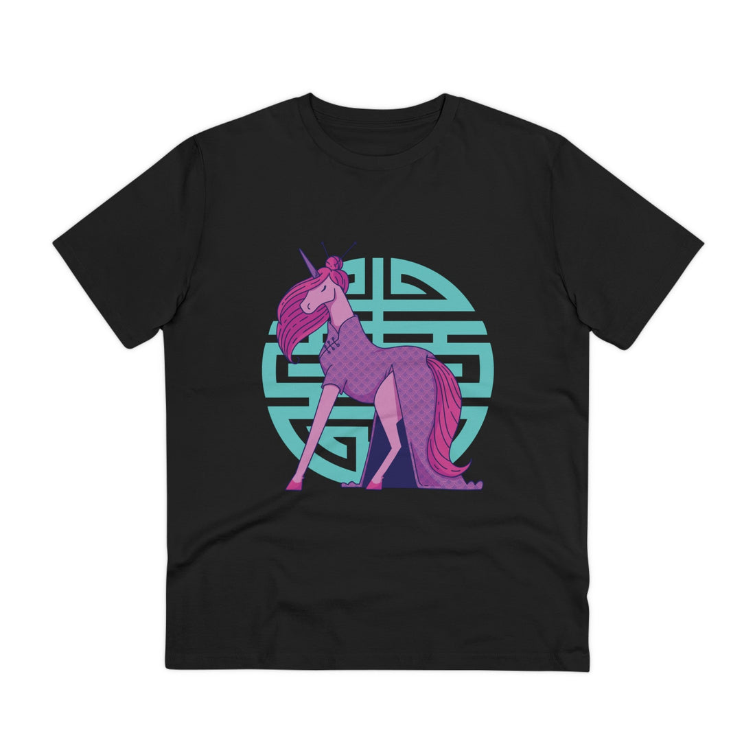 Printify T-Shirt Black / 2XS Qi Pao Unicorn - Unicorn World - Front Design