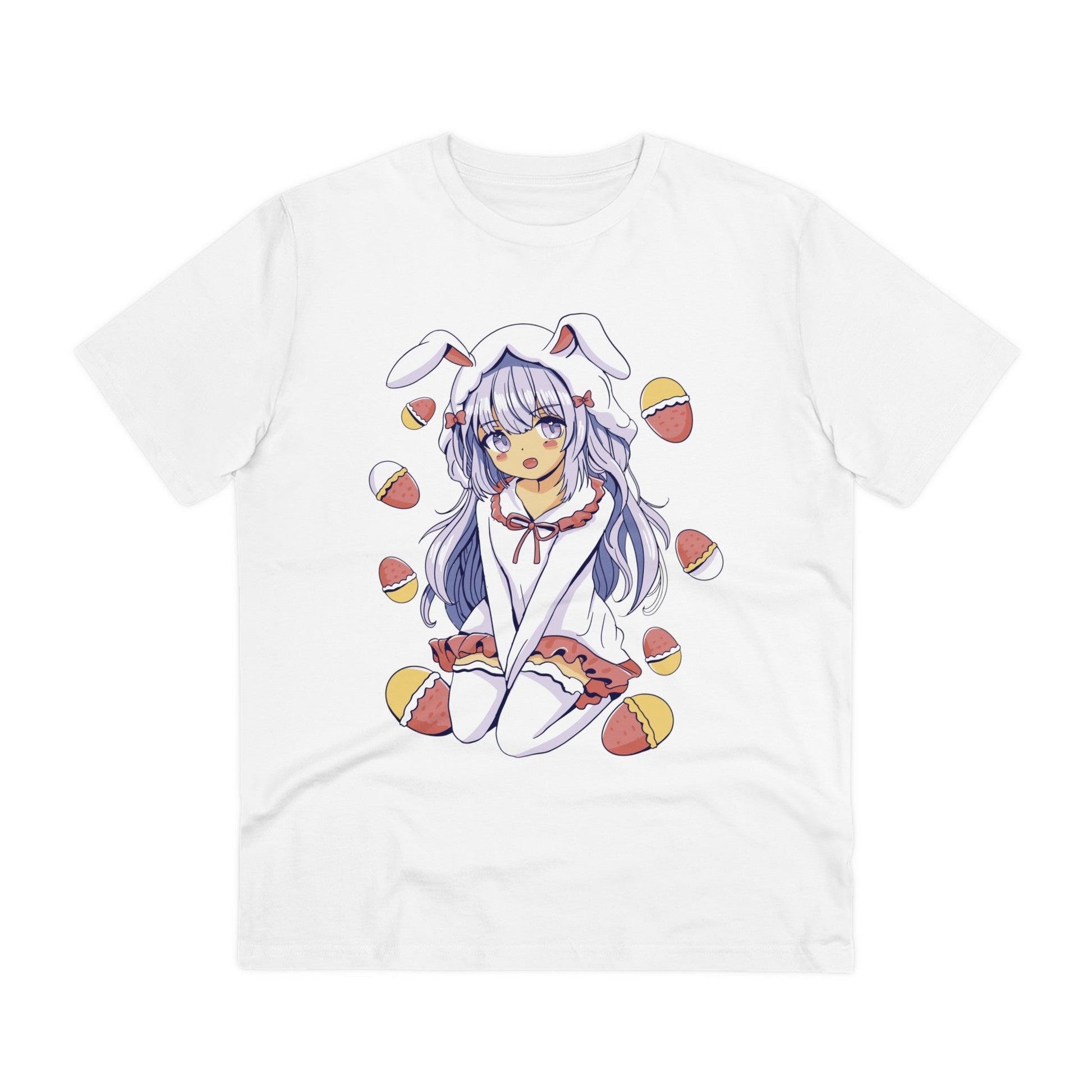 Printify T-Shirt White / 2XS Rabbit Easter Anime Girl - Anime World - Front Design