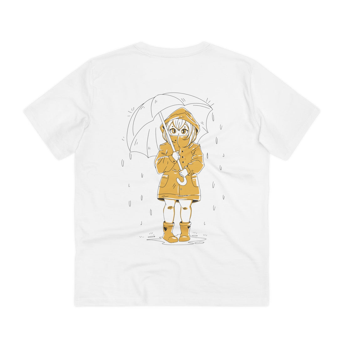 Printify T-Shirt White / 2XS Rain Anime Girl - Anime World - Back Design