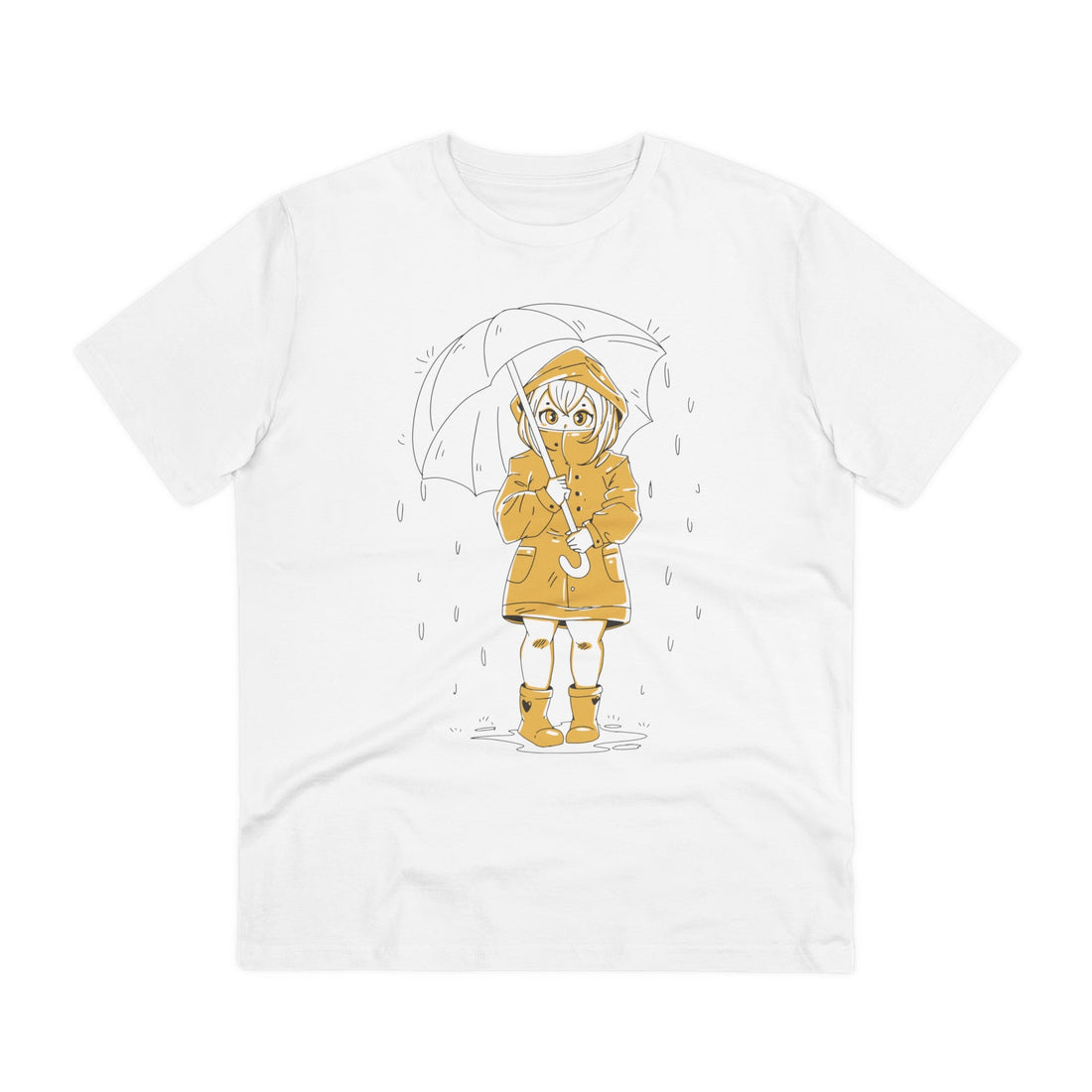 Printify T-Shirt White / 2XS Rain Anime Girl - Anime World - Front Design