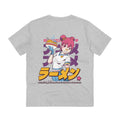 Printify T-Shirt Heather Grey / 2XS Ramen Girl Just a Girl who like Anime & Ramen - Anime World - Back Design
