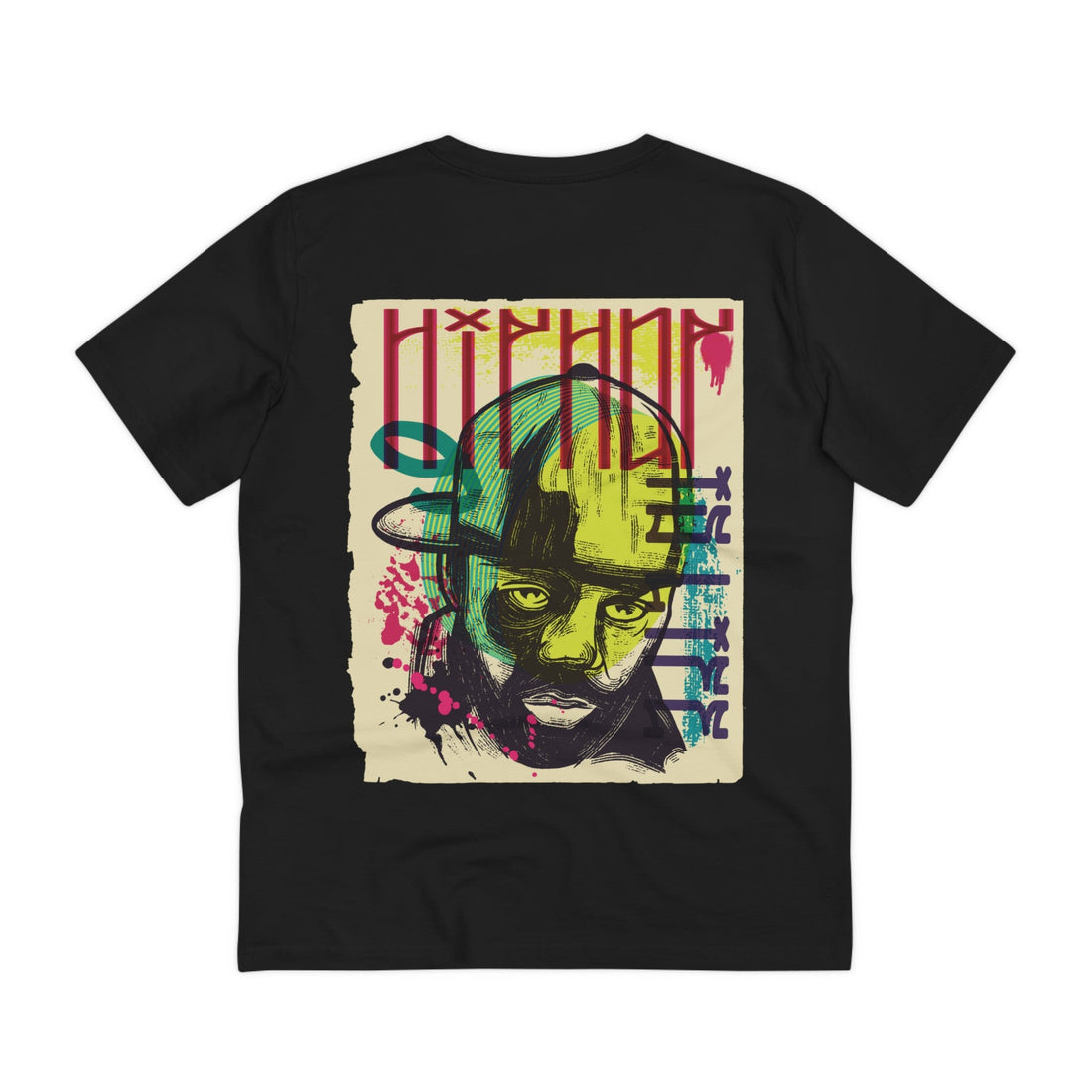 Printify T-Shirt Black / 2XS Rap Man Hip Hop - Urban Graffiti - Back Design