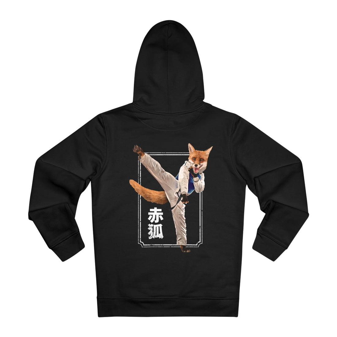 Printify Hoodie Black / M Red Fox Taekwondo - Martial Arts - Hoodie - Back Design