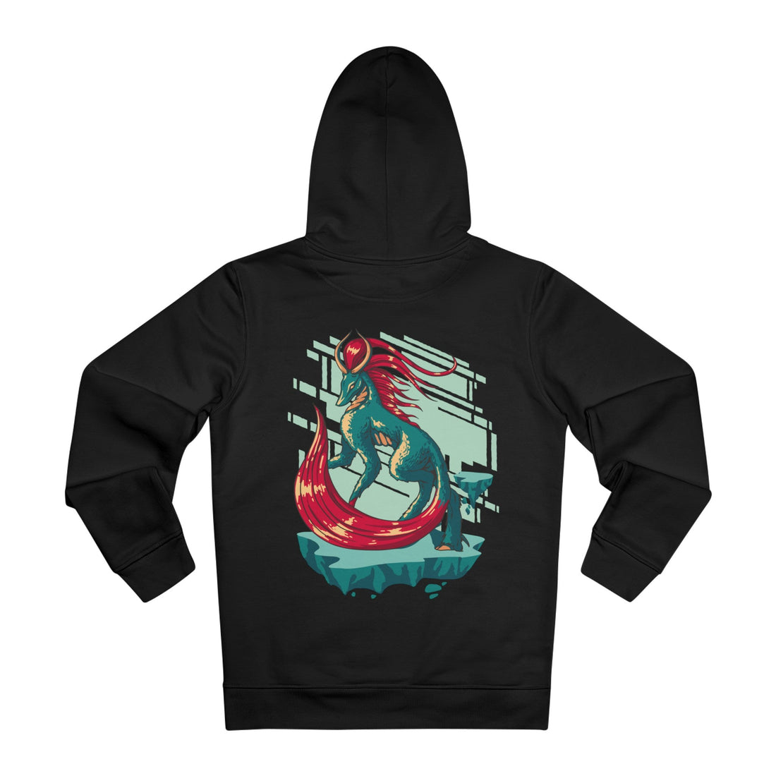 Printify Hoodie Black / M Red Hair - Nightmare Monsters - Hoodie - Back Design