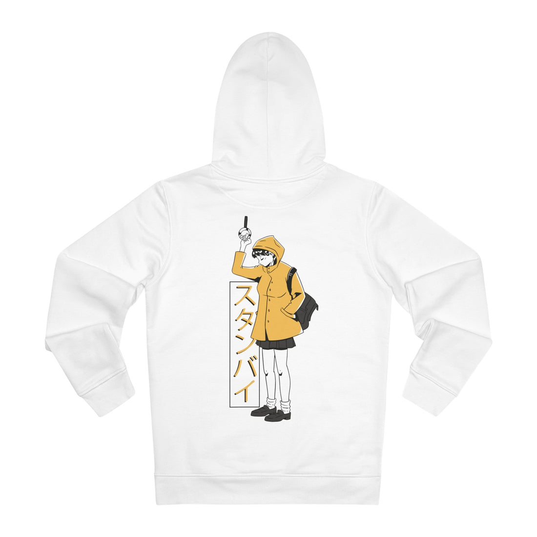 Printify Hoodie White / S Request Anime Girl in Bus - Anime World - Hoodie - Back Design