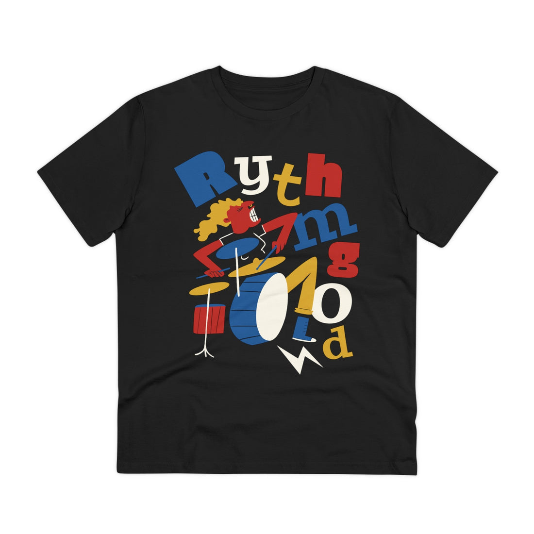 Printify T-Shirt Black / 2XS Rhythm God - Rockstar - Front Design