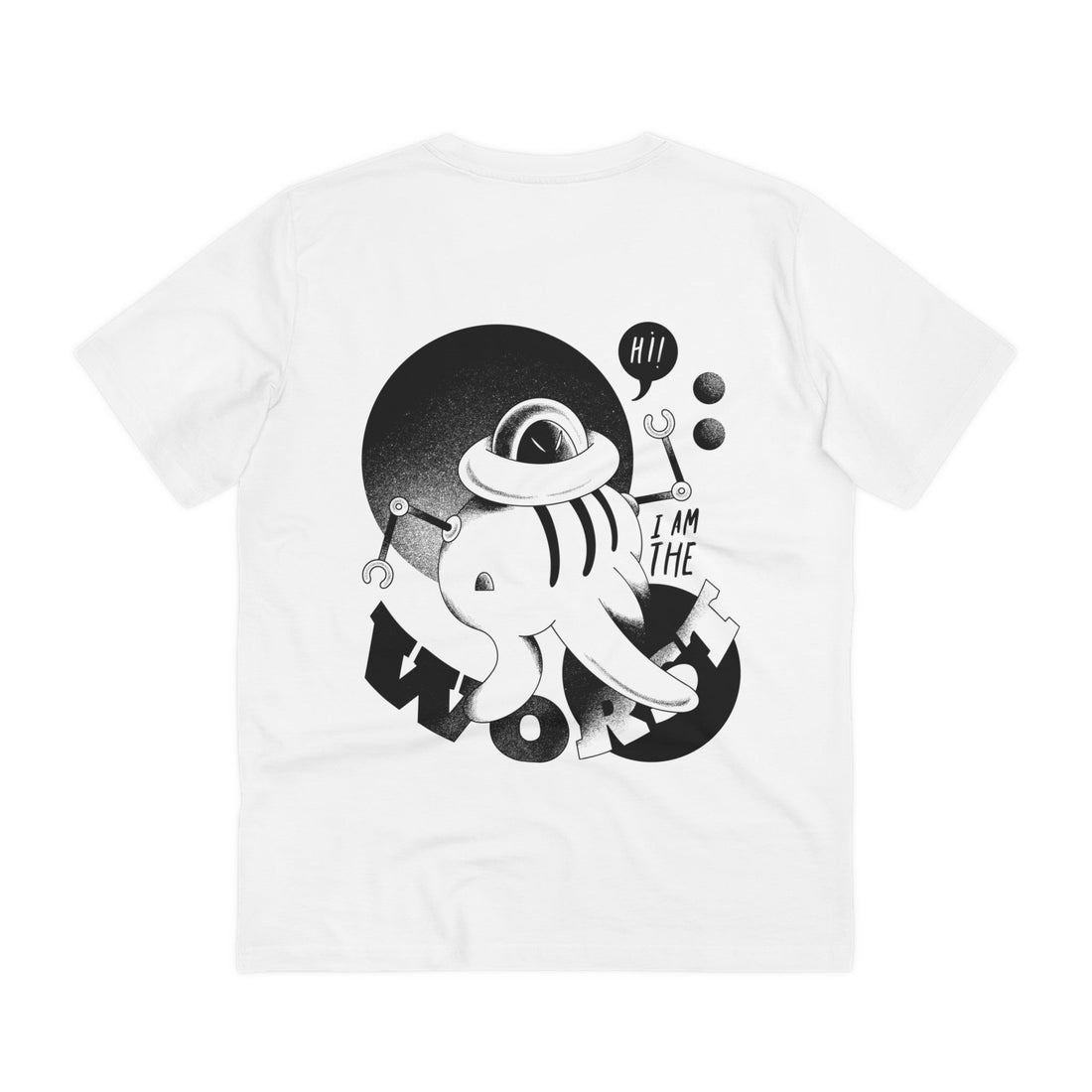 Printify T-Shirt White / 2XS Robot Alien Monster - Evil Characters - Back Design