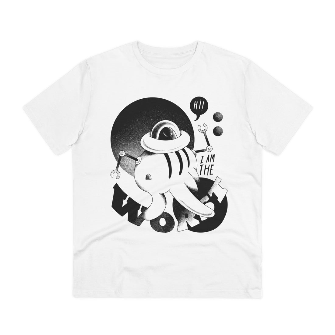 Printify T-Shirt White / 2XS Robot Alien Monster - Evil Characters - Front Design