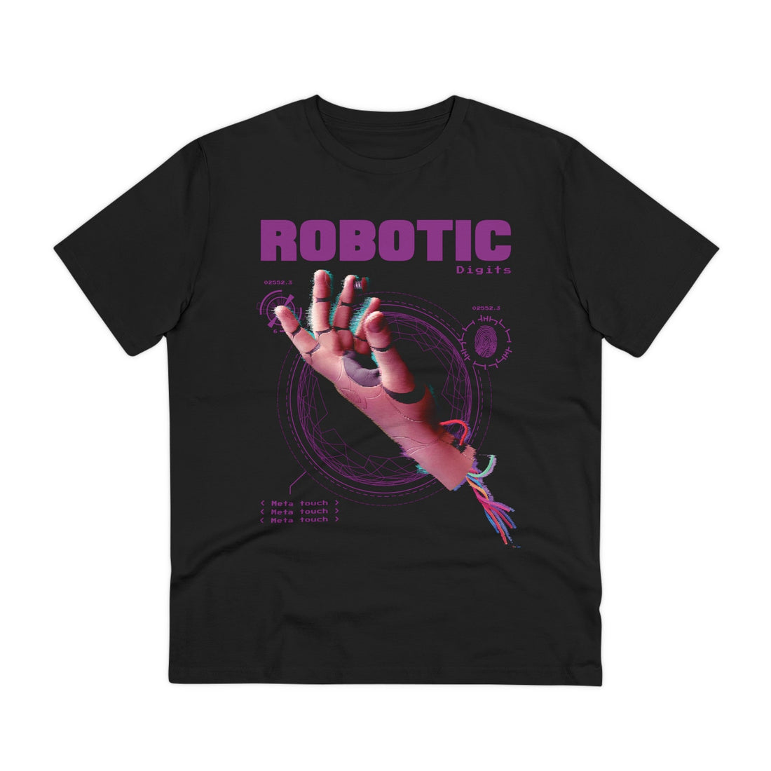 Printify T-Shirt Black / 2XS Robotic - Cyborg Characters - Front Design