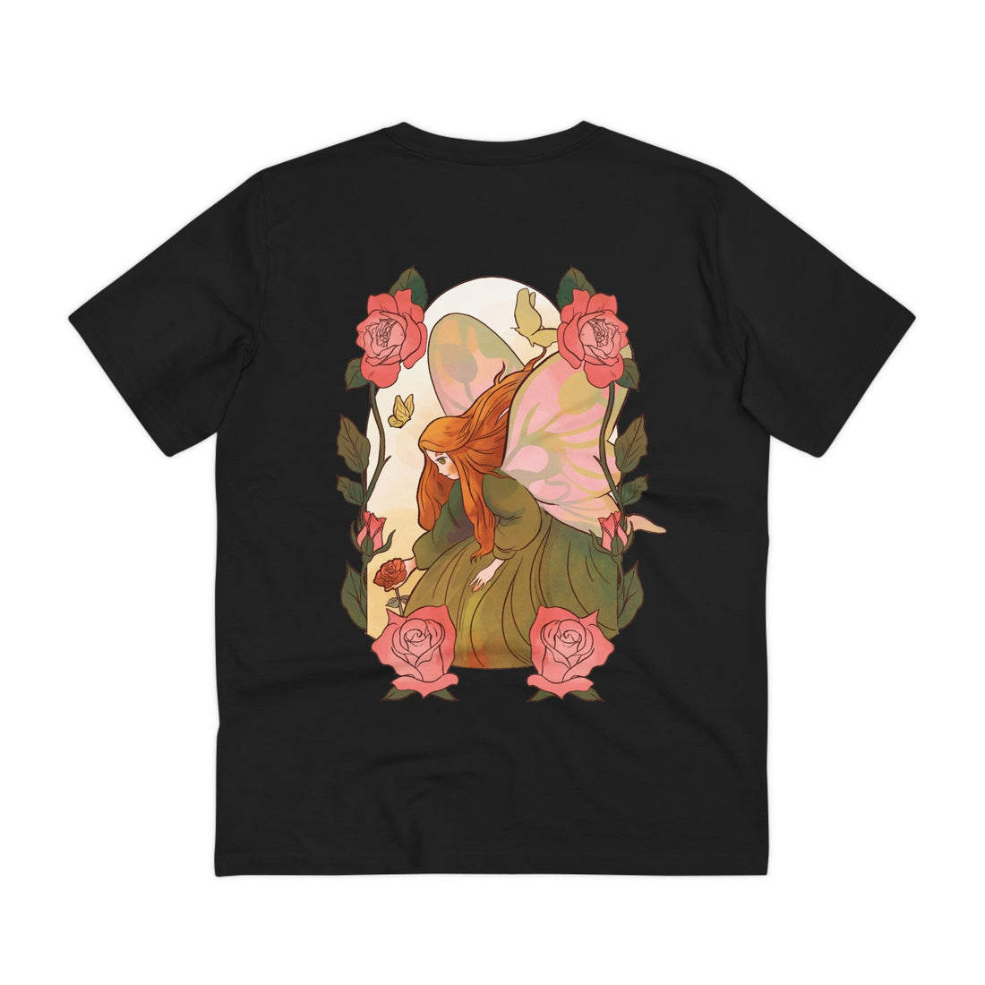 Printify T-Shirt Black / 2XS Rose Fairy - Fairy Tail World - Back Design