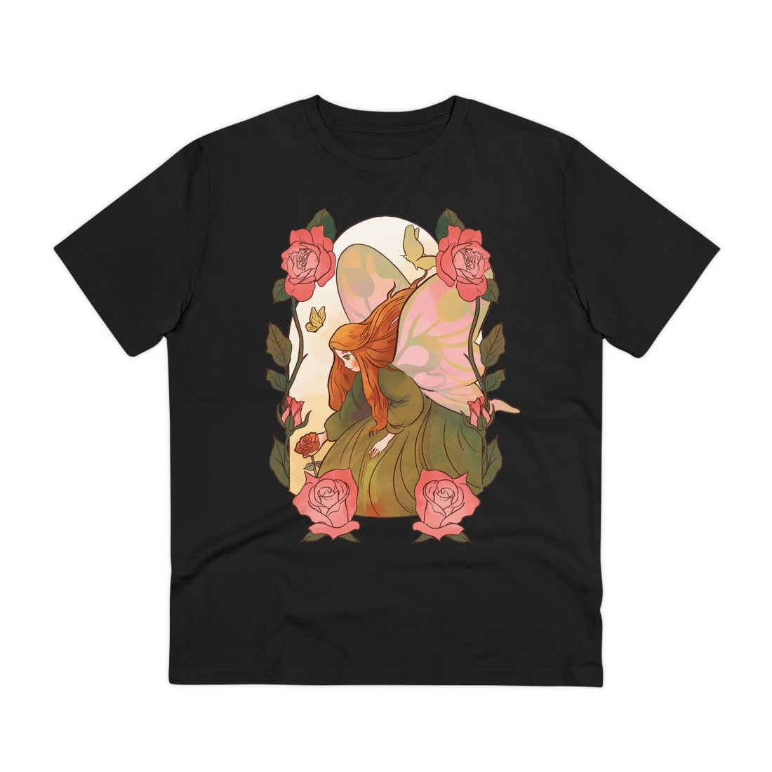Printify T-Shirt Black / 2XS Rose Fairy - Fairy Tail World - Front Design