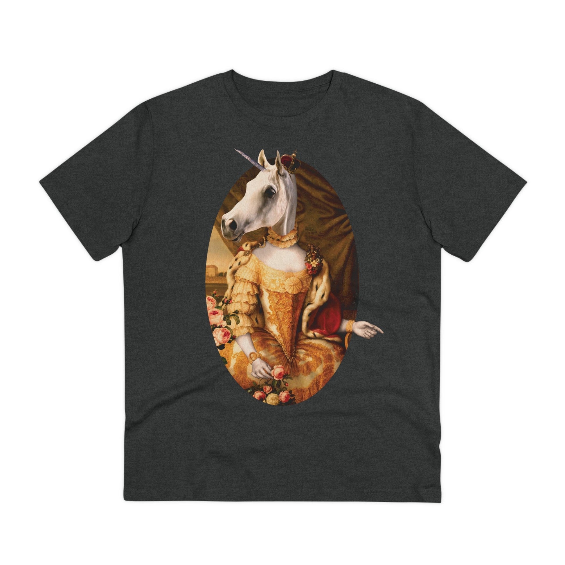 Printify T-Shirt Dark Heather Grey / 2XS Royal Animals Princess Unicorn - Streetwear - King Breaker - Front Design
