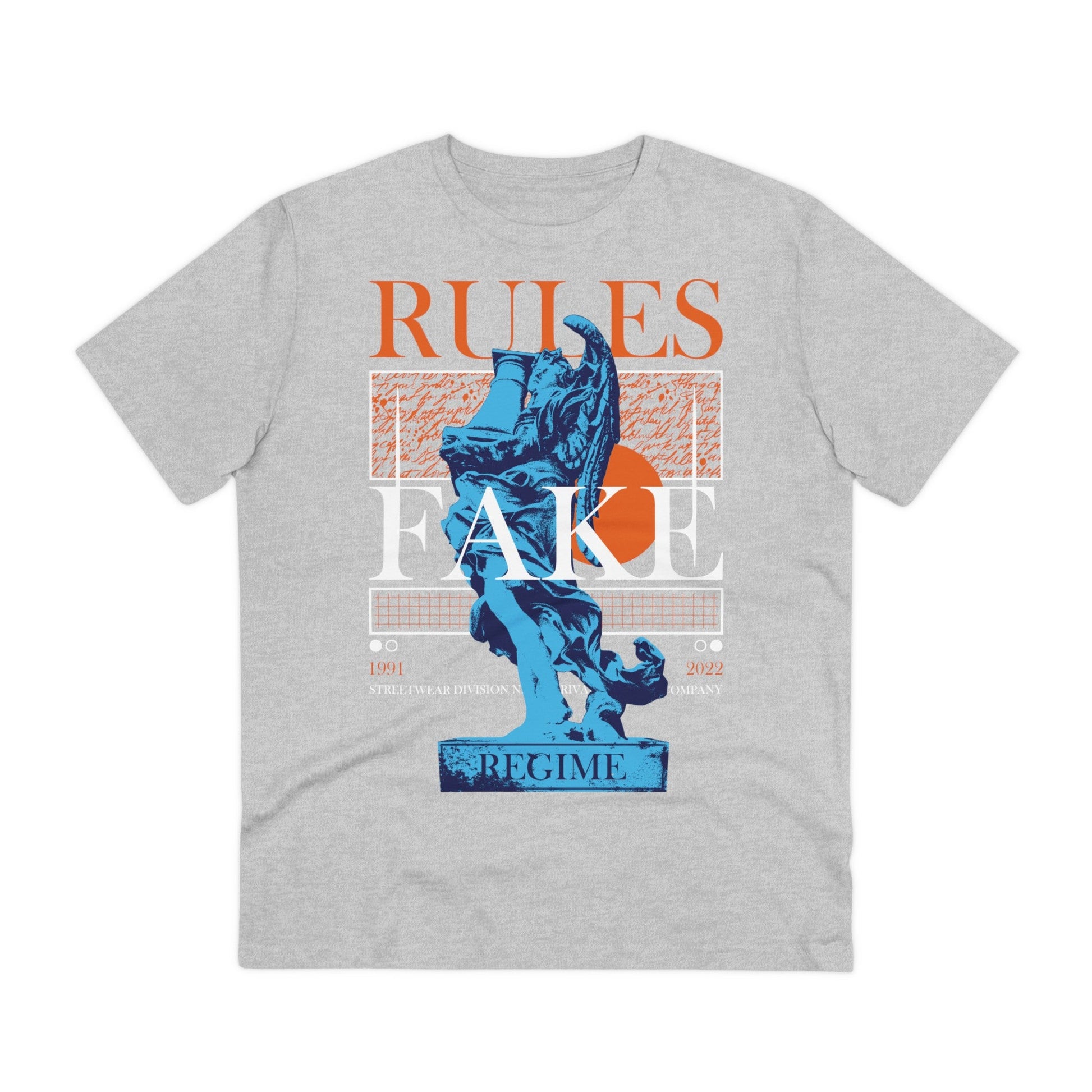 Printify T-Shirt Heather Grey / 2XS Rules Fake Regime - Streetwear - Gods Way - Front Design