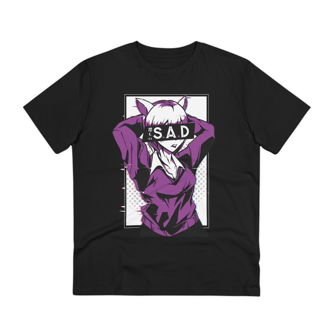 Printify T-Shirt Black / 2XS Sad Girl - Anime World - Front Design