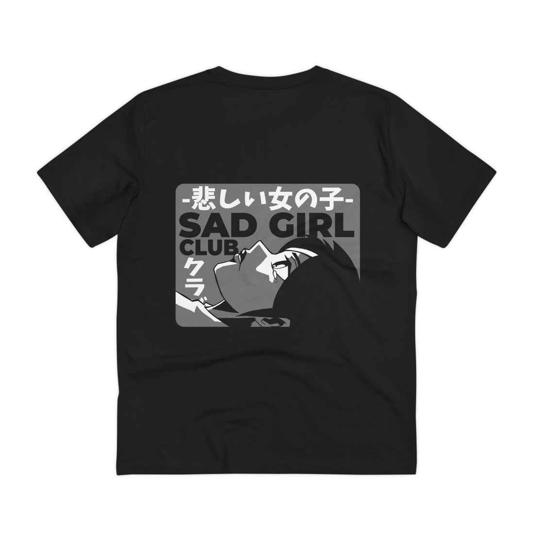 Printify T-Shirt Black / 2XS Sad Girl Club - Anime World - Back Design
