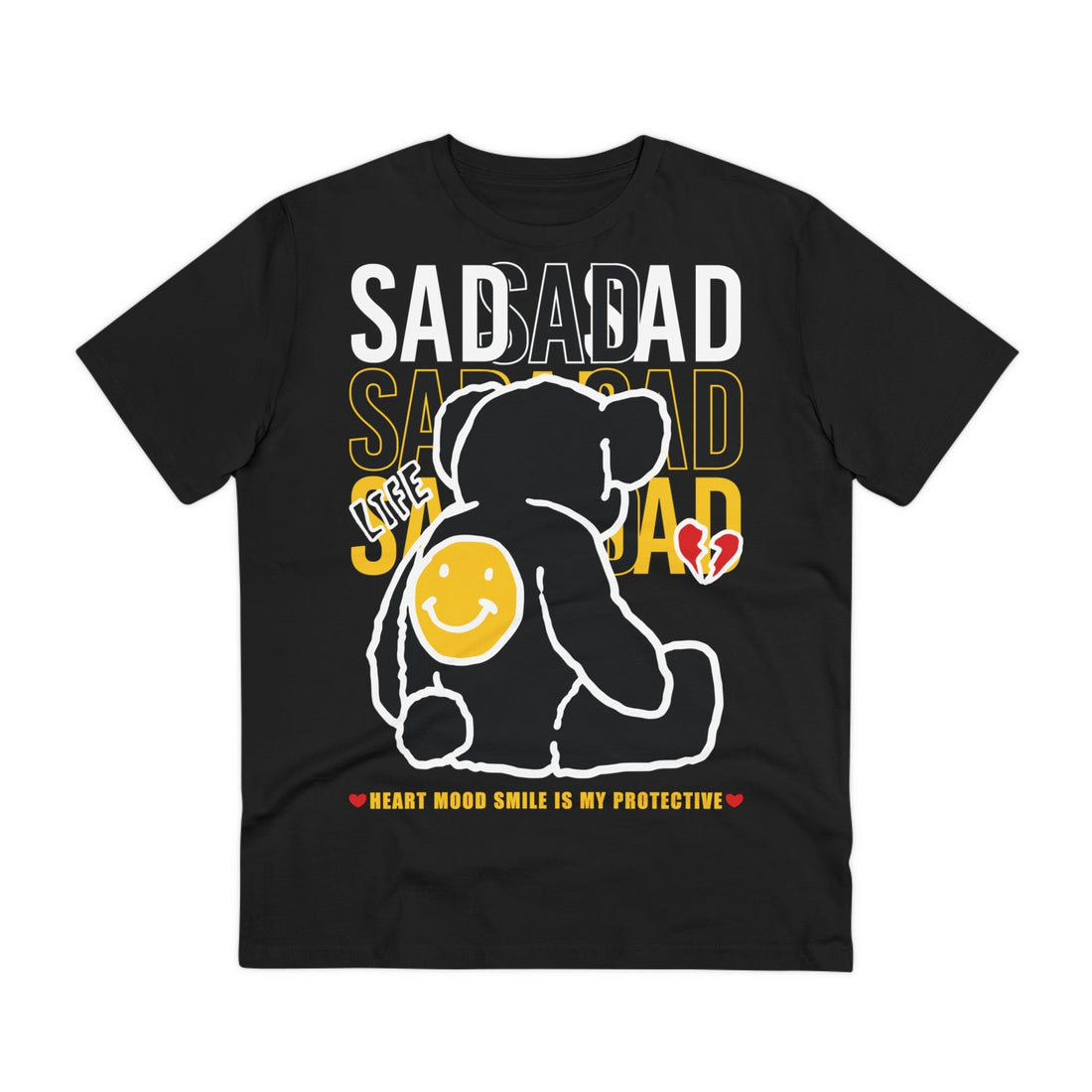 Printify T-Shirt Black / 2XS Sad Life Bear - Streetwear - Teddy - Front Design