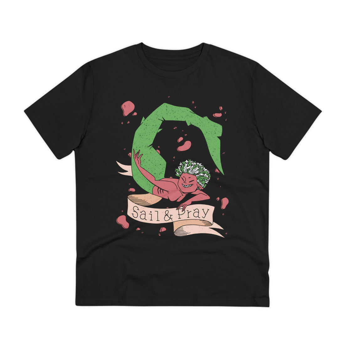 Printify T-Shirt Black / 2XS Sail & Pray - Creepy Mermaids - Front Design